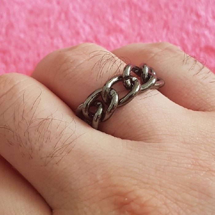 انگشتر مردانه مدل زنجیر کد P544 - - 2