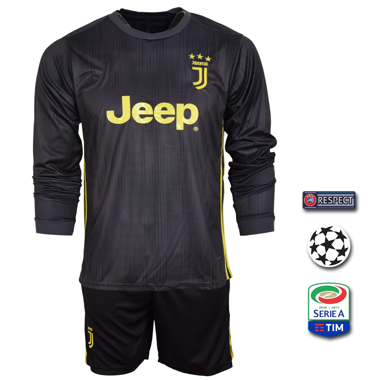 پیراهن و شورت ورزشی مردانه طرح رونالدو مدل یوونتوس SL3rd18/19 به همراه تگ