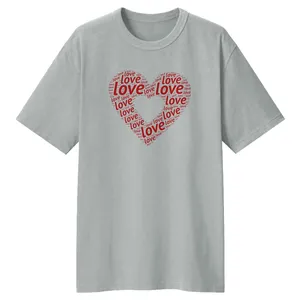 تی شرت لانگ آستین کوتاه زنانه مدل قلب کد LL69 رنگ طوسی