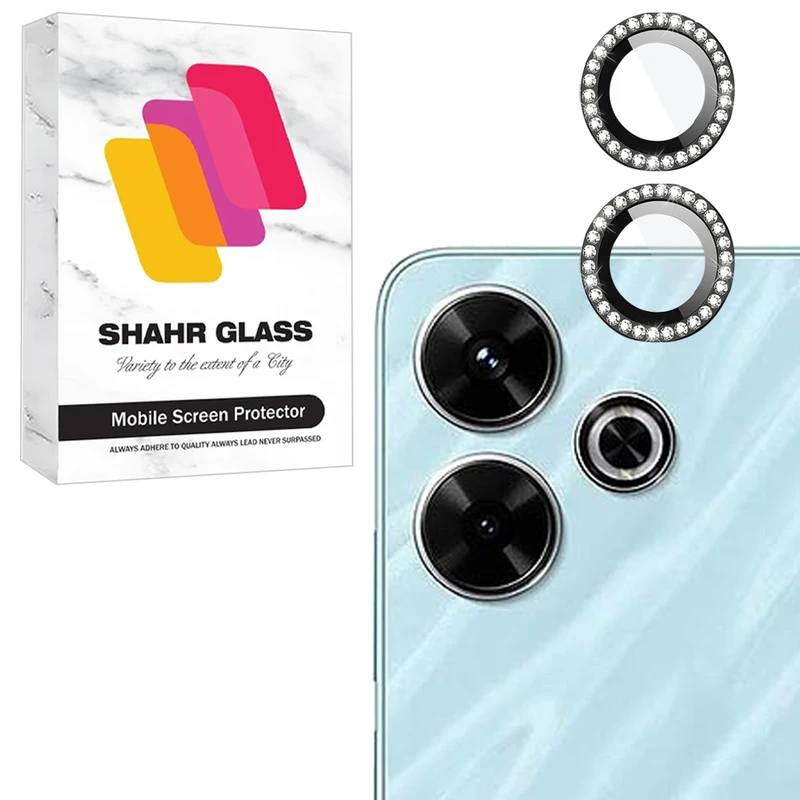 محافظ لنز دوربین شیشه‌ای شهر گلس مدل NRIS20 مناسب برای گوشی موبایل شیائومی Redmi 13 4G / Redmi 13 5G / Redmi Note 13R / Poco M6 4G