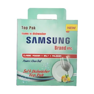 پودر، نمک و مایع شفاف کننده ماشین ظرفشویی مدل Top Pack مجموعه 3 عددی
