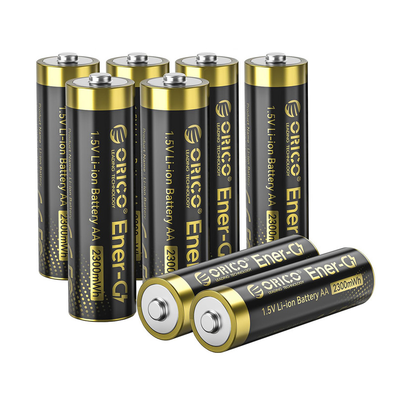 باتری لیتیومی قابل شارژ اوریکو مدل EG5-UN-8PK-EP ظرفیت 2300 میلی‌آمپرساعت بسته 8 عددی 