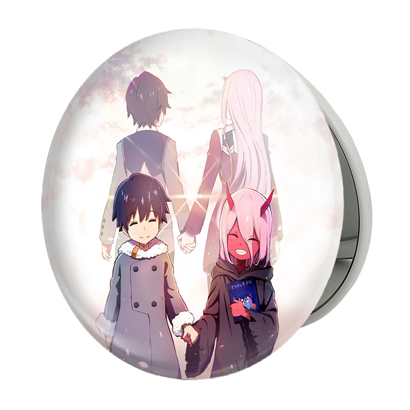 آینه جیبی خندالو طرح هیرو و زیروتو انیمه دارلینگ در فرنکس مدل تاشو کد 11991 