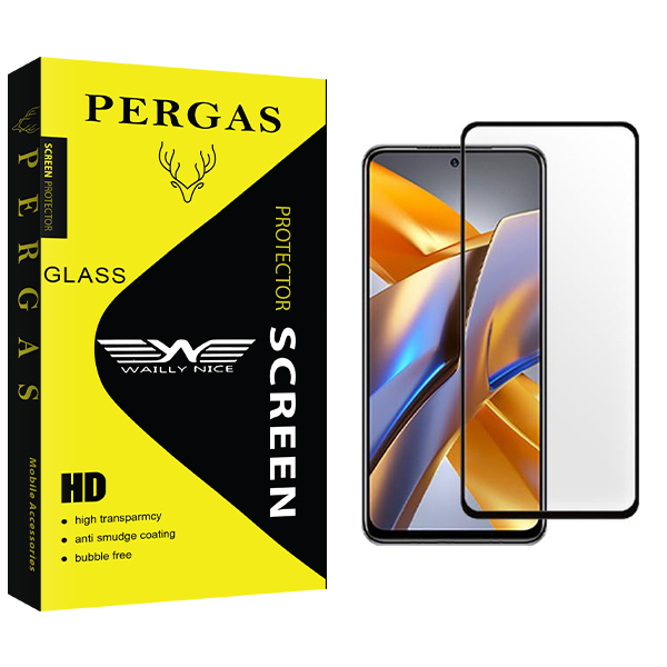 محافظ صفحه نمایش شیشه ای وایلی نایس مدل Pergas مناسب برای گوشی موبایل شیائومی Poco M5s