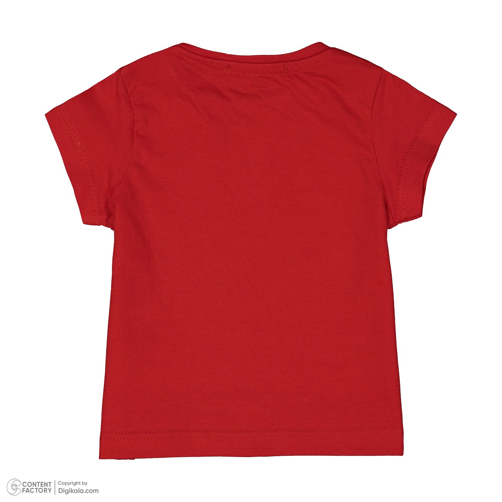 ست تی شرت و شلوارک نوزادی ایندیگو مدل 13216 رنگ قرمز -  - 4