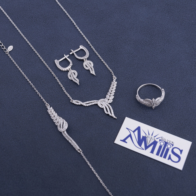 ست نقره زنانه مدل راشل AMT_M127