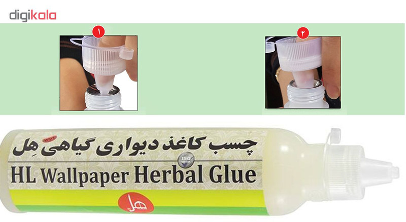 چسب کاغذد دیواری 30 کاره گیاهی هل مدل Organic حجم 300 میلی لیتر
