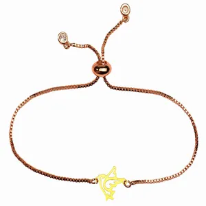 دستبند طلا 18 عیار زنانه الن نار مدل پرستو ELN1239