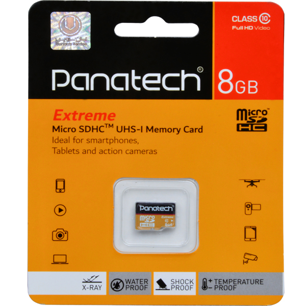 کارت حافظه microSDHC پاناتک کلاس 10 استاندارد سرعت 30 MBps ظرفیت 8 گیگابایت