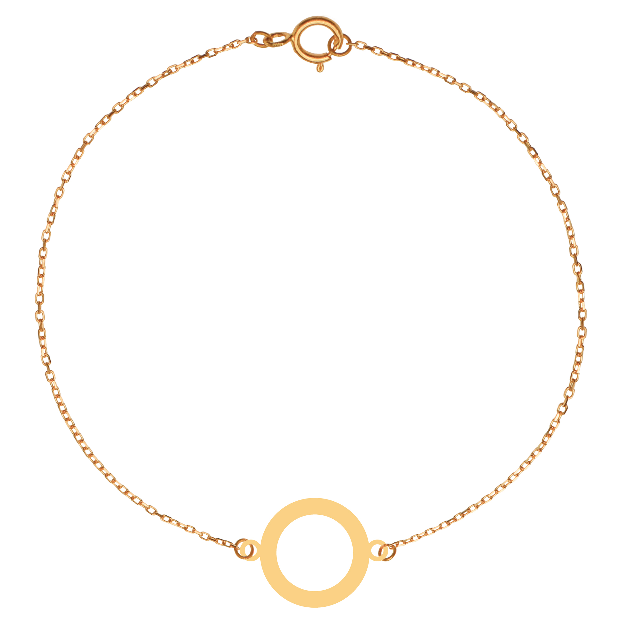 پابند طلا 18 عیار زنانه کرابو طرح دایره مدل Kr2059