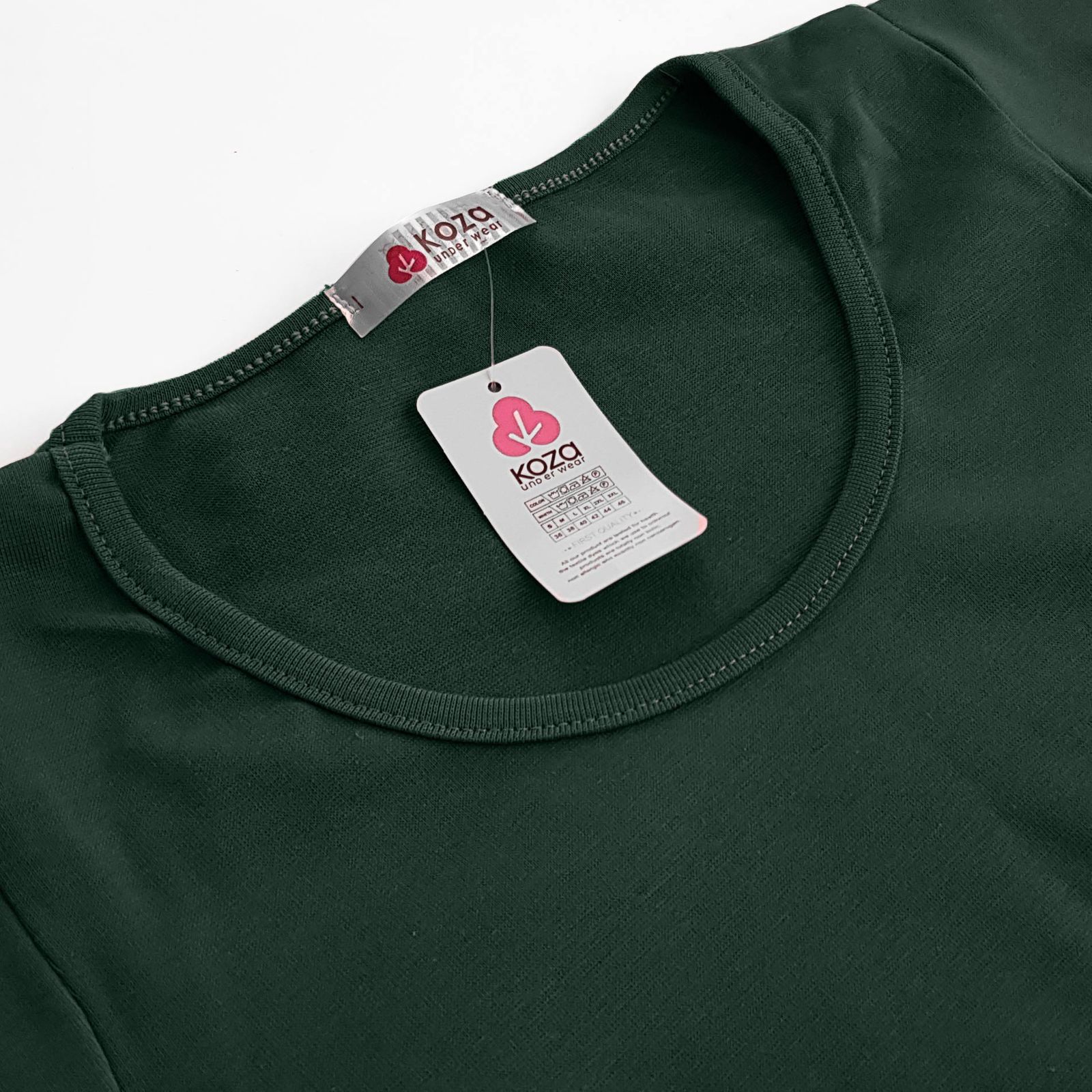 پیراهن زنانه کوزا مدل آستین چین دار کد 9230 رنگ سبز -  - 4