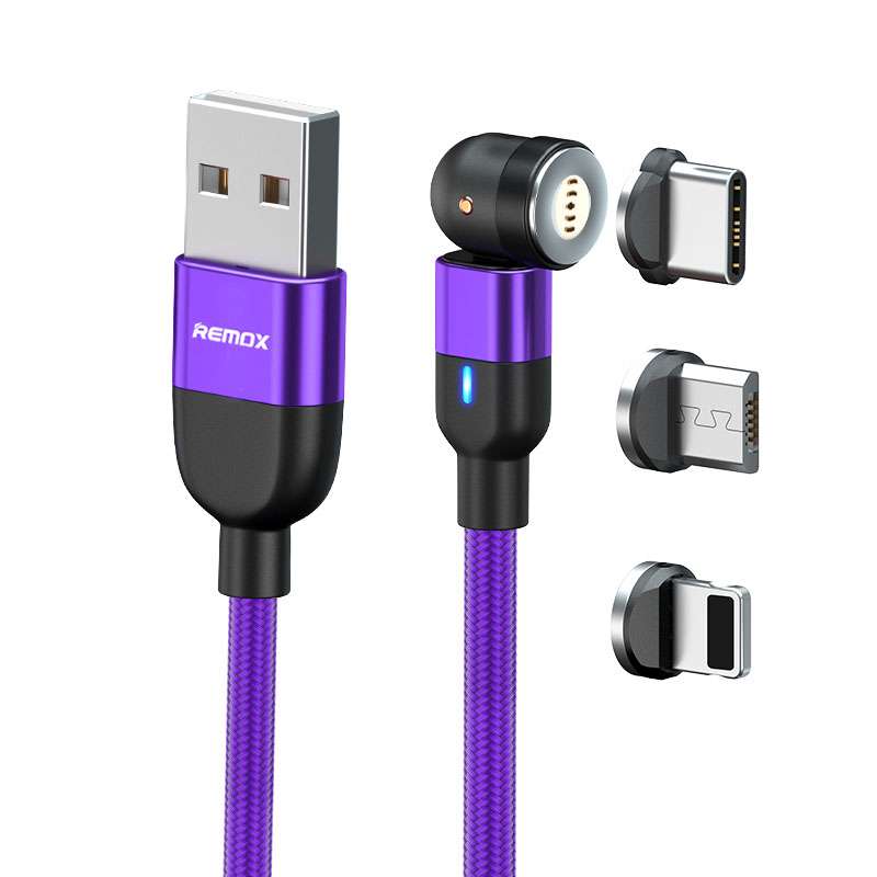 کابل تبدیل USB به microUSB/ لایتنینگ /USB-C ریمکس مدل RC-300 طول 1 متر
