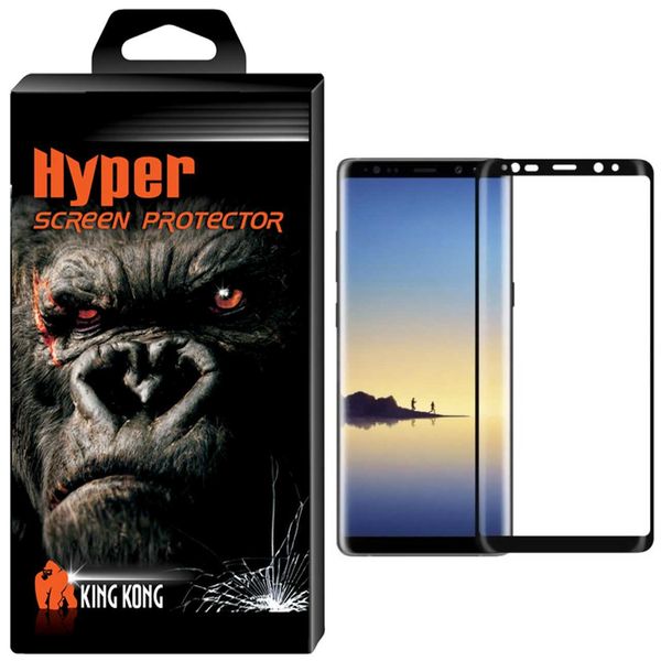 محافظ صفحه نمایش شیشه ای6D Fullcover کینگ کونگ مدل Hyper Protector مناسب برای گوشی سامسونگ گلکسی Note 8 محافظ صفحه نمایش شیشه ای6D Fullcover کینگ کونگ مدل Hyper Protector مناسب برای گوشی سامسونگ گلکسی Note 8