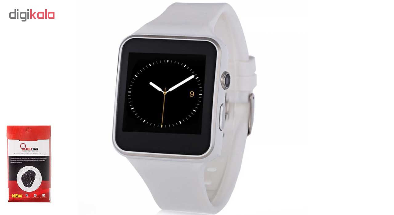 ساعت هوشمند  مدل x6 همراه محافظ صفحه نمایش شیدتگ