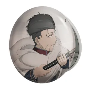 آینه جیبی خندالو طرح هیاکونوسکه انیمه کامویی طلایی Golden Kamuy مدل تاشو کد 23728 