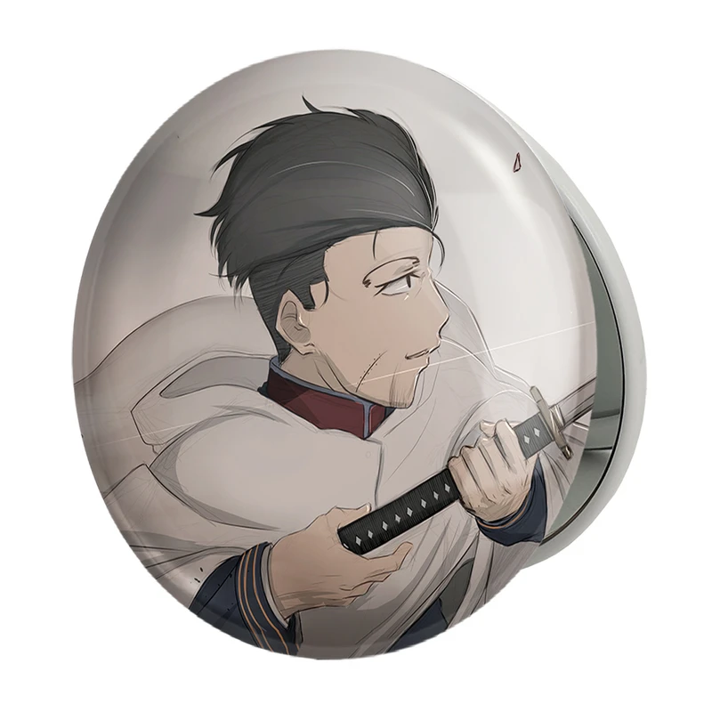 آینه جیبی خندالو طرح هیاکونوسکه انیمه کامویی طلایی Golden Kamuy مدل تاشو کد 23728 