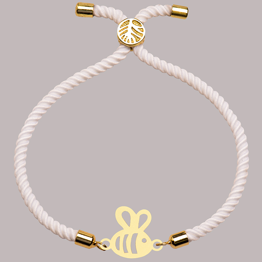 دستبند طلا 18 عیار زنانه کرابو طرح زنبور مدل Kr10004