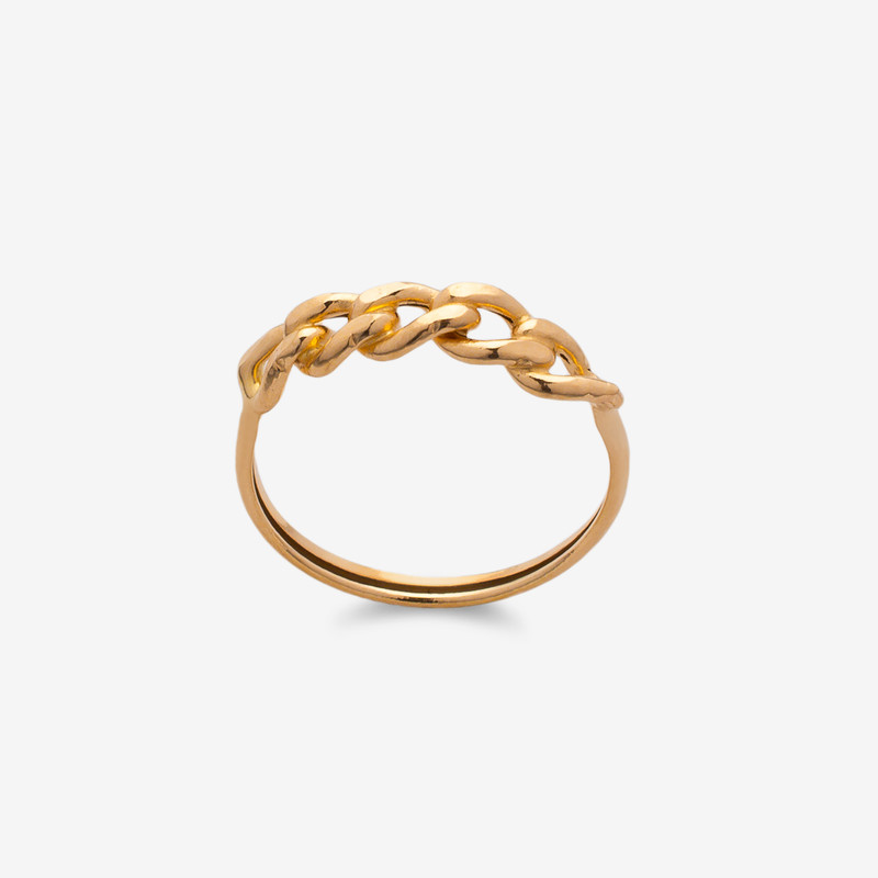 انگشتر طلا 18 عیار زنانه با طرح کارتیه مدل R00106 سایز 57