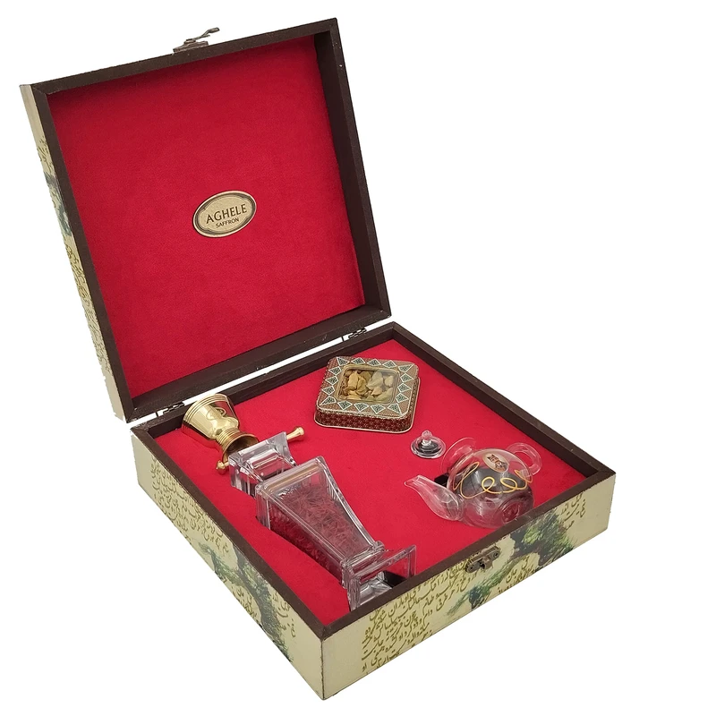 زعفران کادویی عاقله - 5 گرم به همراه هل - 40 گرم