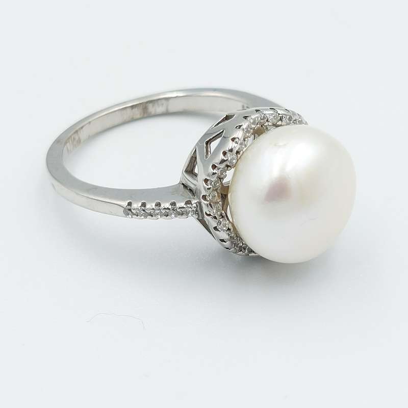 انگشتر نقره زنانه مدل مروارید کد 20553