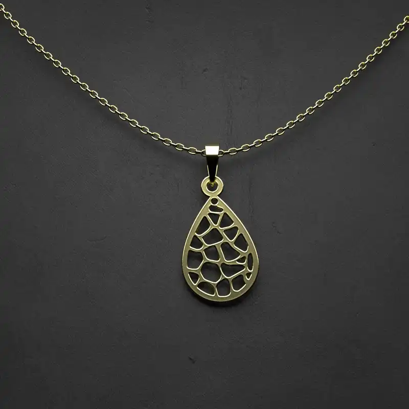 گردنبند طلا 18 عیار زنانه مدوپد مدل هندسی کد CC2-1-1178