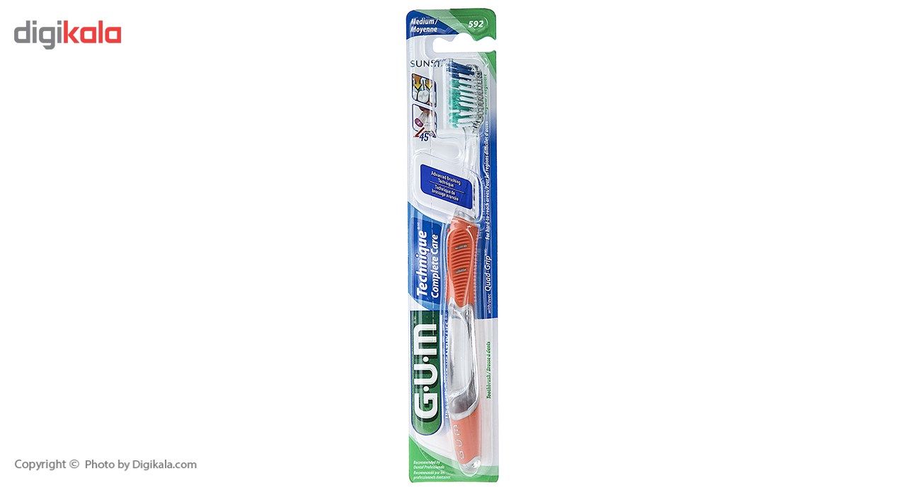 مسواک جی یو ام مدل Technique Complete Care با برس معمولی main 1 3