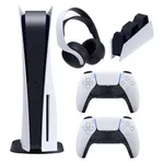 کنسول بازی سونی مدل PlayStation 5 ظرفیت 825 گیگابایت ریجن 1200 آسیا به همراه دسته اضافی و پایه شارژر و هدست