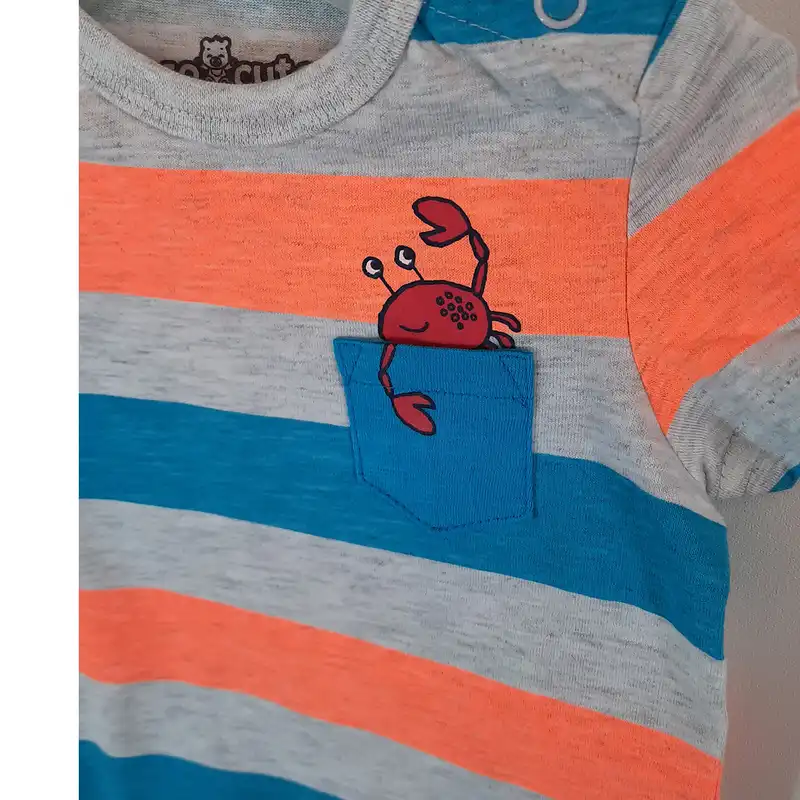 بادی آستین کوتاه نوزادی مدل Labster56