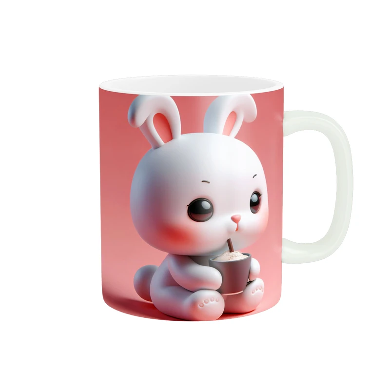 ماگ پاد آفرین طرح خرگوش کارتونی مدل لیوان نوشیدنی کد 1667