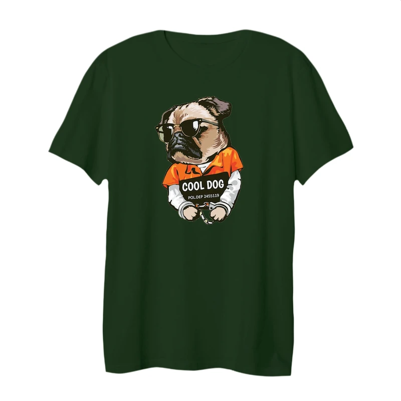 تی شرت لانگ آستین کوتاه زنانه مدل سگ کد 9