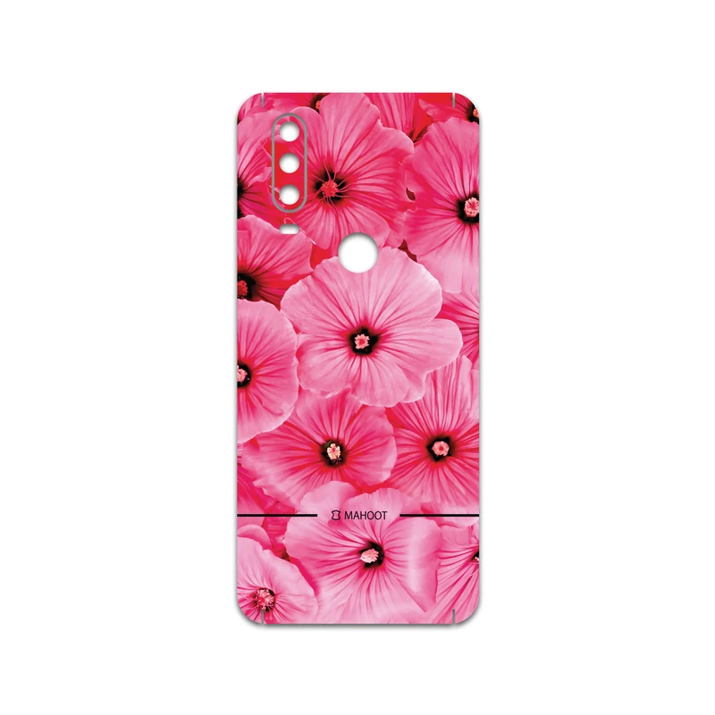 برچسب پوششی ماهوت مدل Pink-Flower مناسب برای گوشی موبایل موتورولا One Action