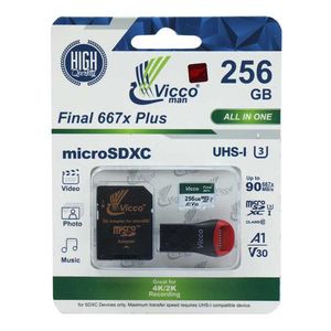 نقد و بررسی کارت حافظه microSDXC ویکومن مدل Final 667X کلاس 10 استاندارد UHS-I U3 سرعت 90MBps ظرفیت 256 گیگابایت به همراه کارت خوان توسط خریداران