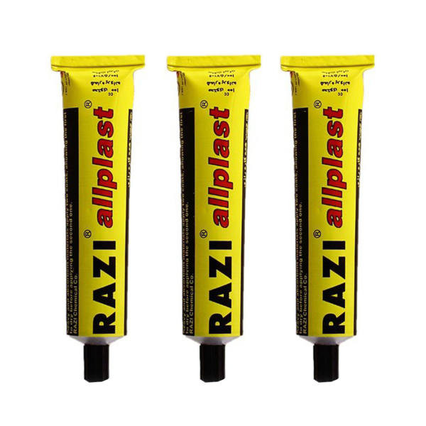 چسب همه کاره رازی مدل آل پلاست حجم 100 میلی لیتر بسته 3 عددی
