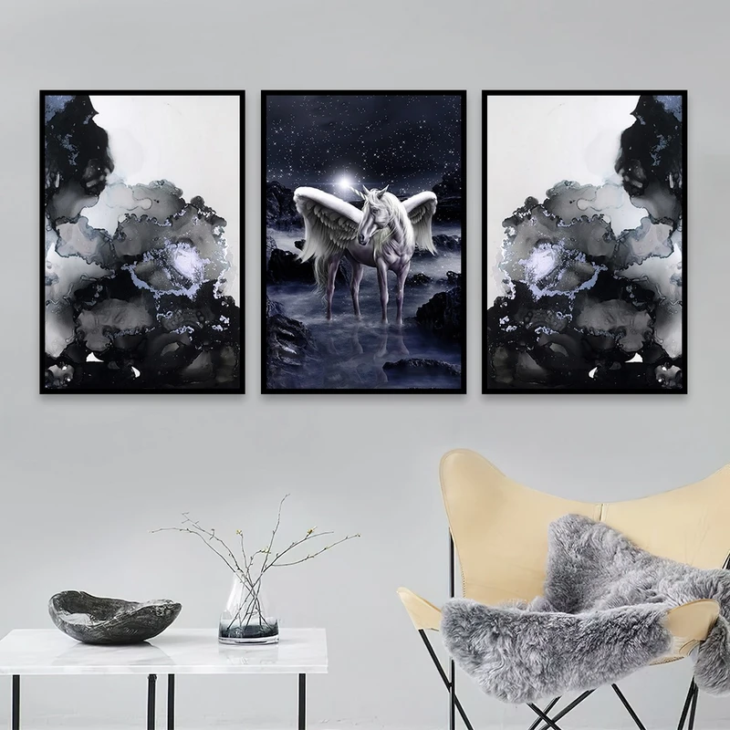 تابلو بکلیت طرح یونیکورن مدل شاین اکلیلی B-782 مجموعه 3 عددی
