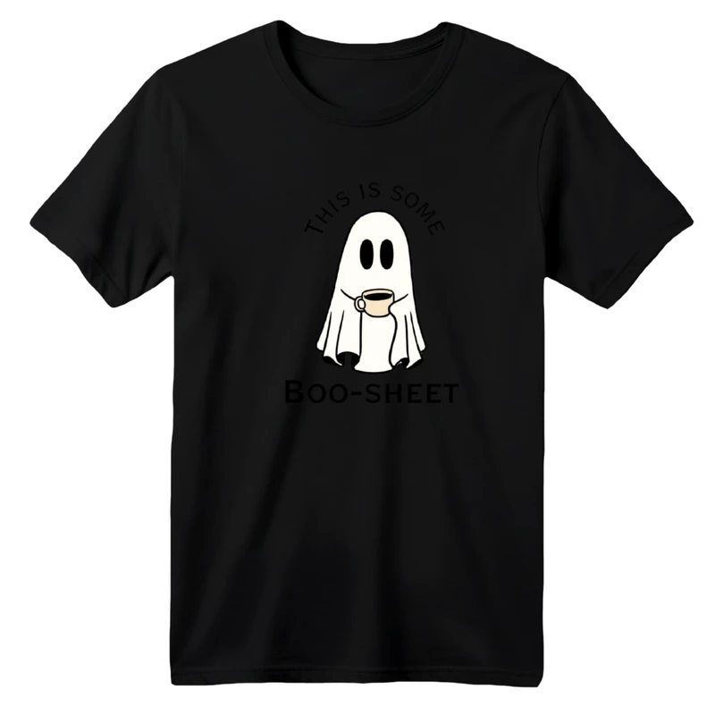 تی شرت آستین کوتاه  یقه گرد بچگانه مدل روح قهوه خور