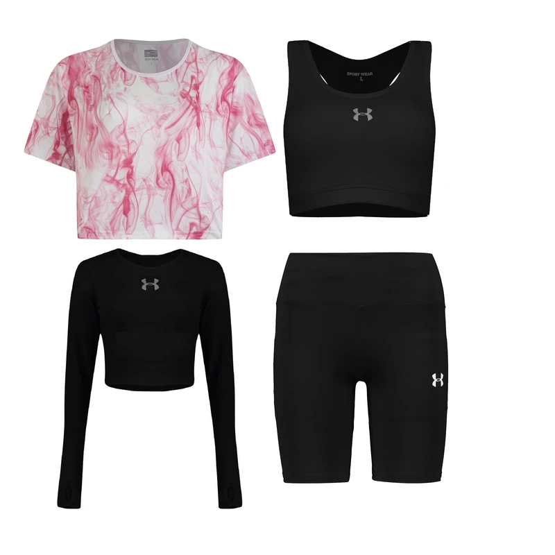 ست چهار تکه لباس ورزشی زنانه مدل 1801-56-69-63