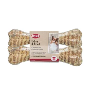 تشویقی سگ تریکسی مدل استخوان ضد آلرژی طعم گوشت گاو وزن 70 گرم بسته دو عددی