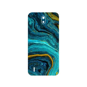 MAHOOT Turquoise marblewith golden streaks Cover Sticker for Nokia C1