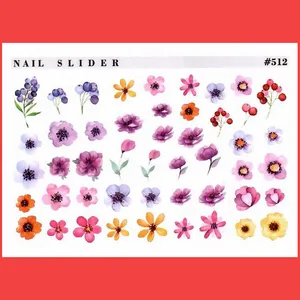 استیکر طراحی ناخن مدل گل نرگس کد 512