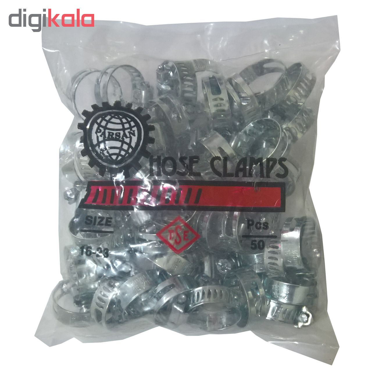 بست پارسان مدل P078 سایز 16-23 میلیمتر بسته 50 عددی