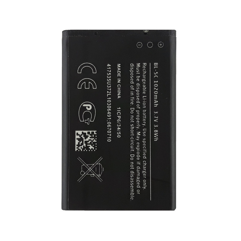 باتری  موبایل نوکیا نوع BL-5C مدل TBNK-5 با ظرفیت 1020 میلی آمپر ساعت