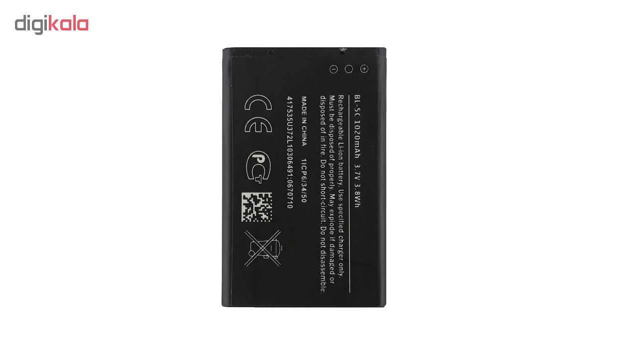 باتری  موبایل نوکیا نوع BL-5C مدل TBNK-5 با ظرفیت 1020 میلی آمپر ساعت