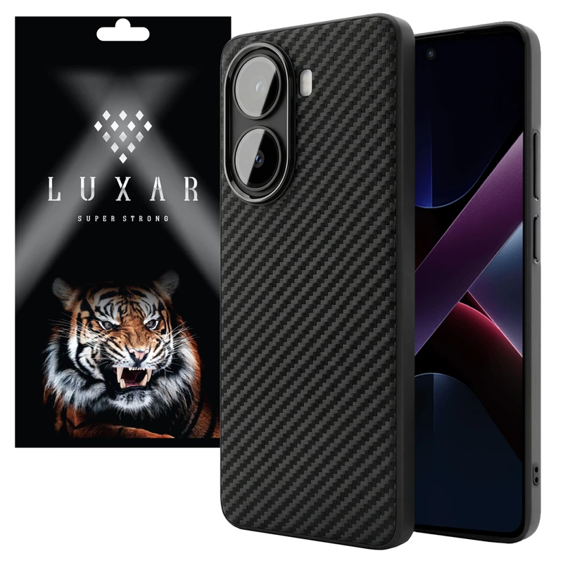 کاور لوکسار مدل x7pro _Carbon Line مناسب برای گوشی موبایل شیائومی Poco X7 Pro / Redmi Turbo 4