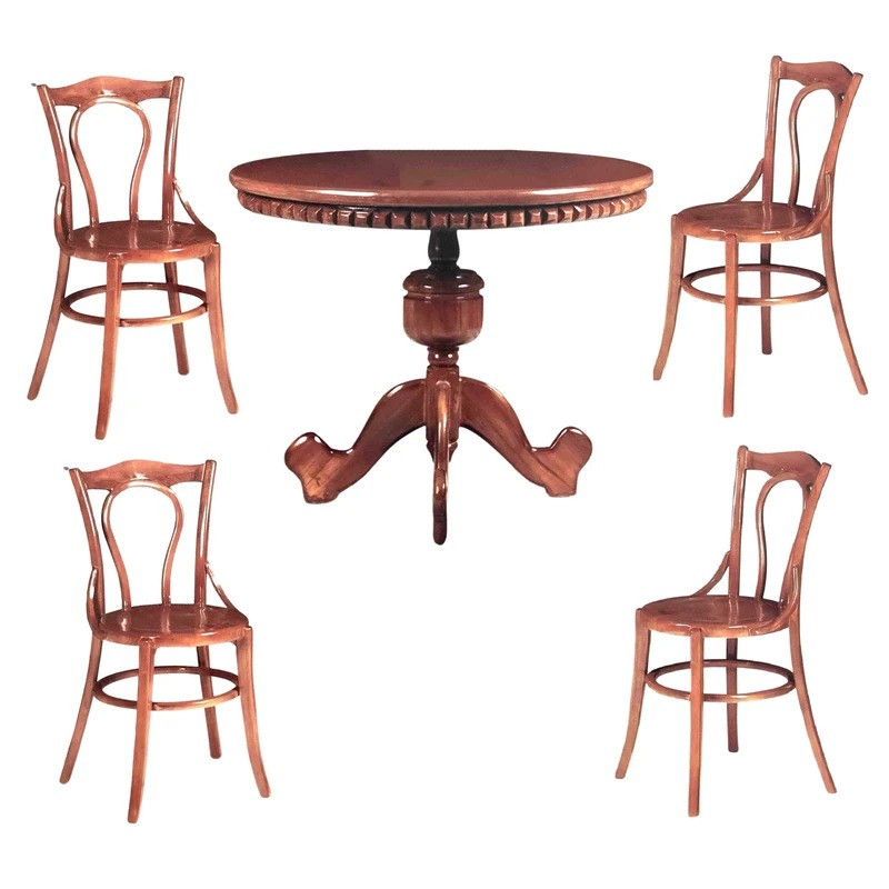 میز و صندلی ناهارخوری 4 نفره مدل قلبی