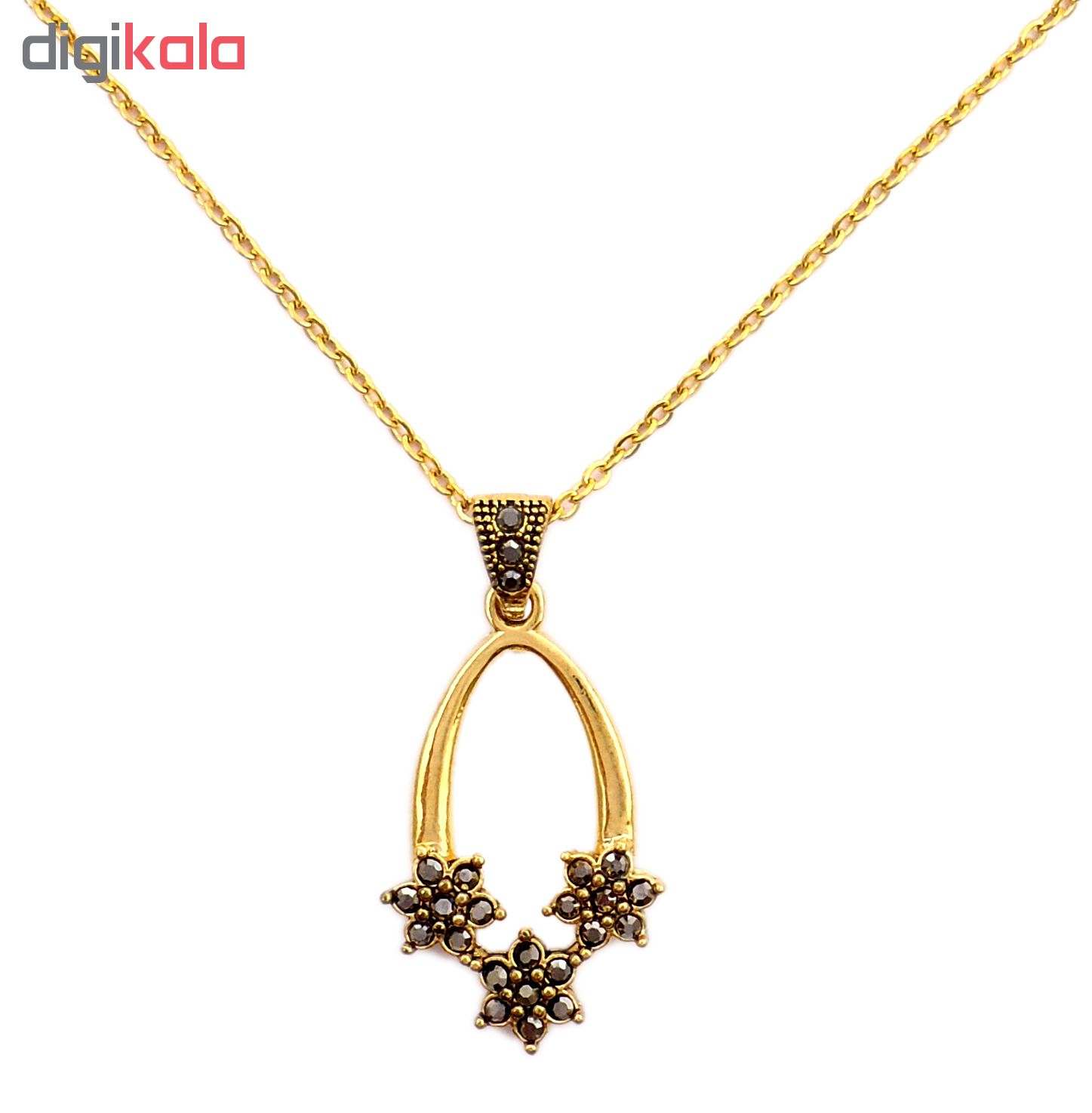 نیم ست آی جواهر طرح فلاور کد 11692N
