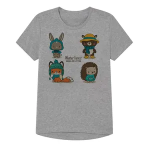 تی شرت آستین کوتاه پسرانه مدل دوستای بامزه کد Z47 رنگ طوسی