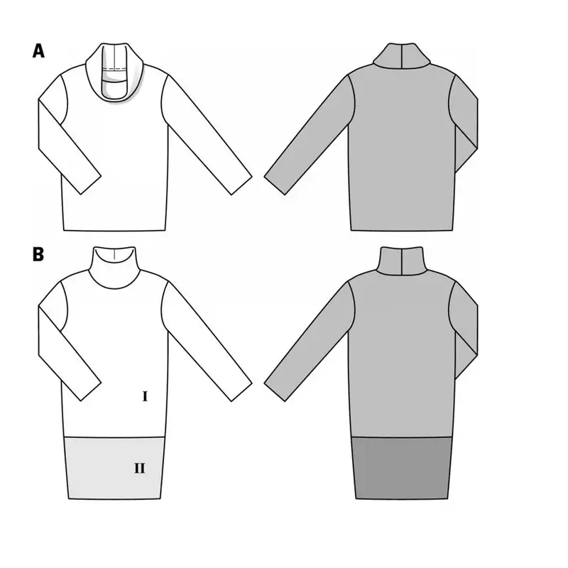 الگو خیاطی تونیک زنانه بوردا استایل کد 6983 سایز 36 تا 50 متد مولر