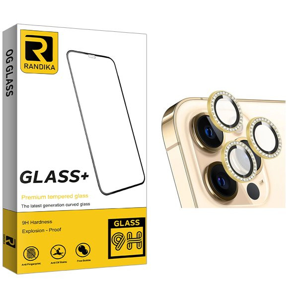 محافظ لنز دوربین راندیکا مدل RK رینگی نگین دار مناسب برای گوشی موبایل اپل iPhone 11 / 11 Pro Max