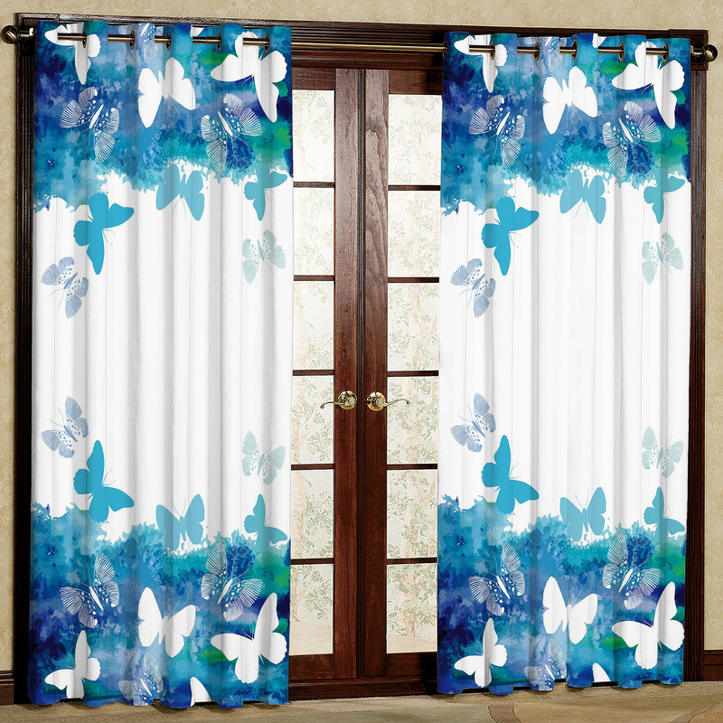 پرده مدل مخمل پانچی طرح پروانه کد 1026 سایز 200x140 سانتی متر
