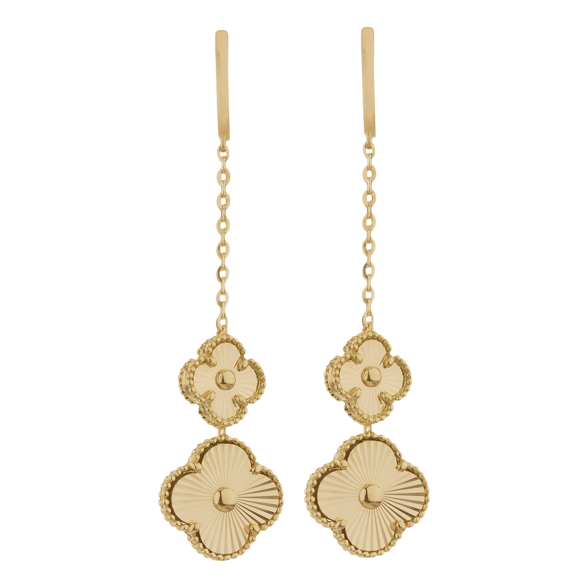 گوشواره طلا 18 عیار زنانه دوست خوب مدل ونکلیف کد dk592